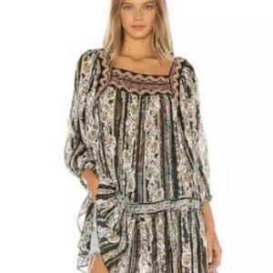 Free People Dance Magic Tunic Top Black Combo. XS